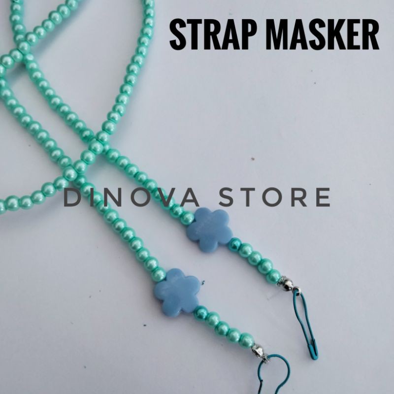 STRAP MASKER MUTIARA  4m BUNGA KECIL/TALI MASKER/kalung masker