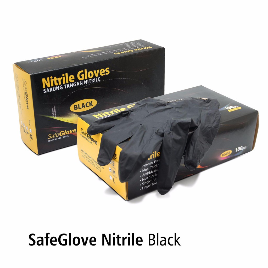 Safeglove Nitrile Black OneMed box 100pcs OJ