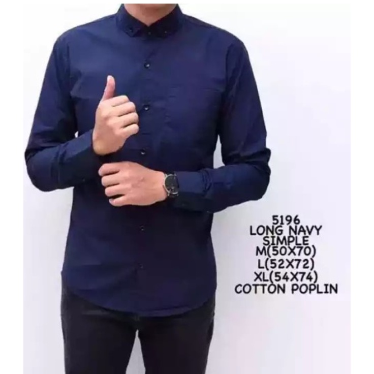 (COD)Kemeja Polos Pria Lengan Panjang Distro Best Seller, kemeja pria lengan panjang / premium distro baju motif surfing flanel polos formal casual