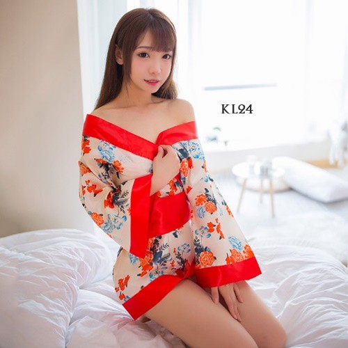 [READY STOK] KIMONO TIDUR BAJU TIDUR KIMONO WANITA LINGERIE KIMONO PUTIH KL24