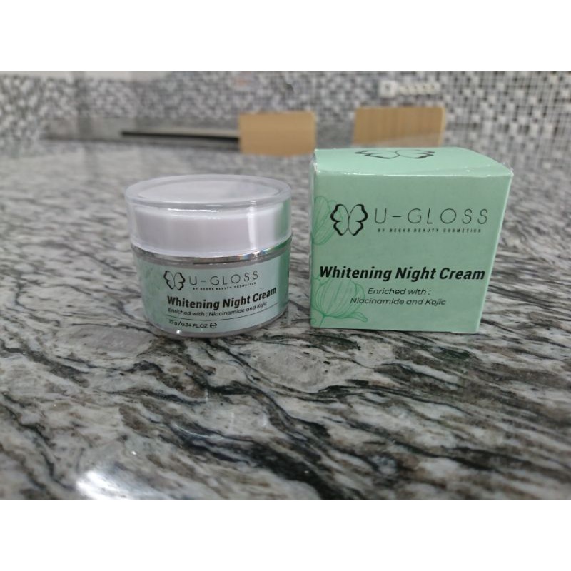 KRIM MALAM PEMUTIH WAJAH PRIA DAN WANITA  KULIT SENSITIF KERING BERJERAWAT NORMAL U gloss