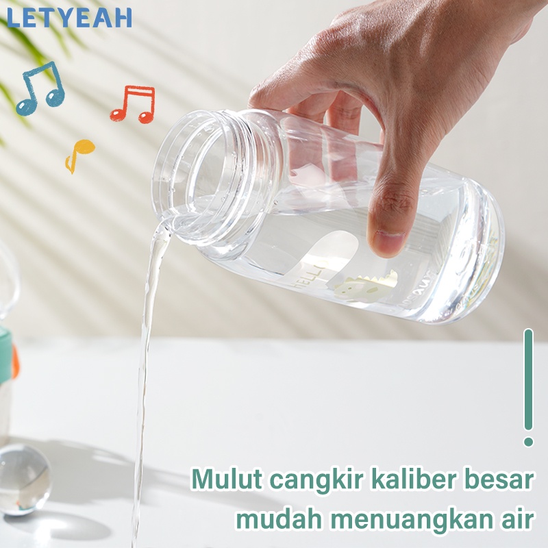 letyeah 500ml Botol minum anak anti tumpah karakter lucu/botol air minum sedotan portable/BPA free