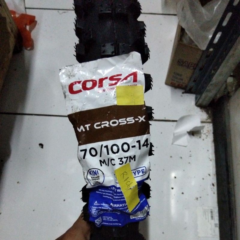 BAN TRAIL CORSA 70 100 RING 14 CROSS X 70/100 -14 MOTOR TRIL CROS TUBE TYPE