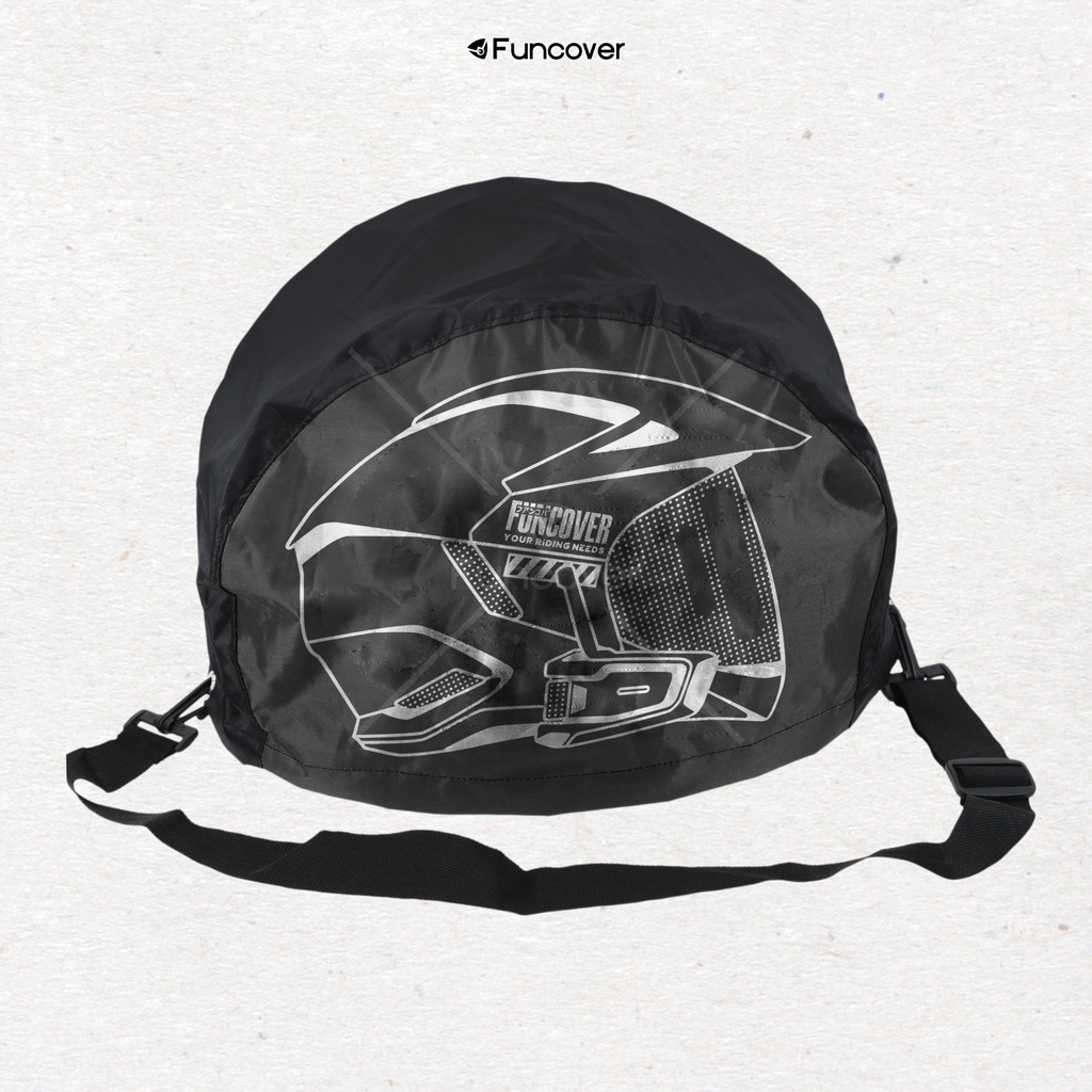 Cover Sarung Tas Helm Helshield Anti Air Waterproof Helmet Cover Backpack Printing by FUNCOVER