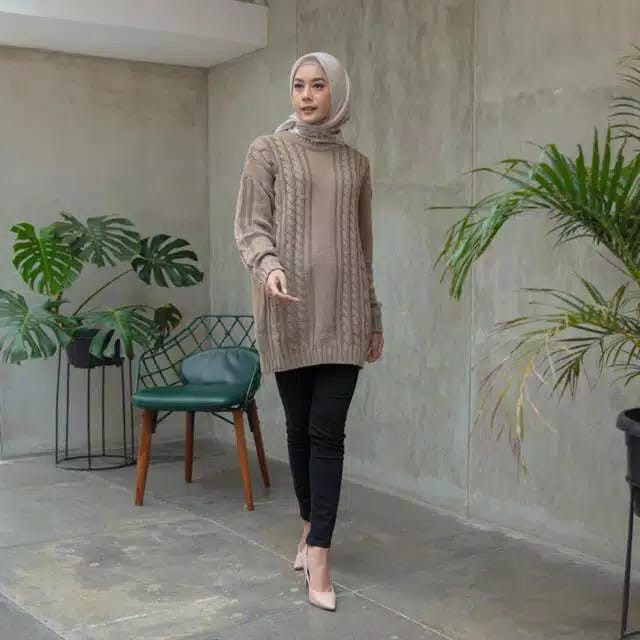 PREMIUM SWEATER MOTIF CABLE TUNIK