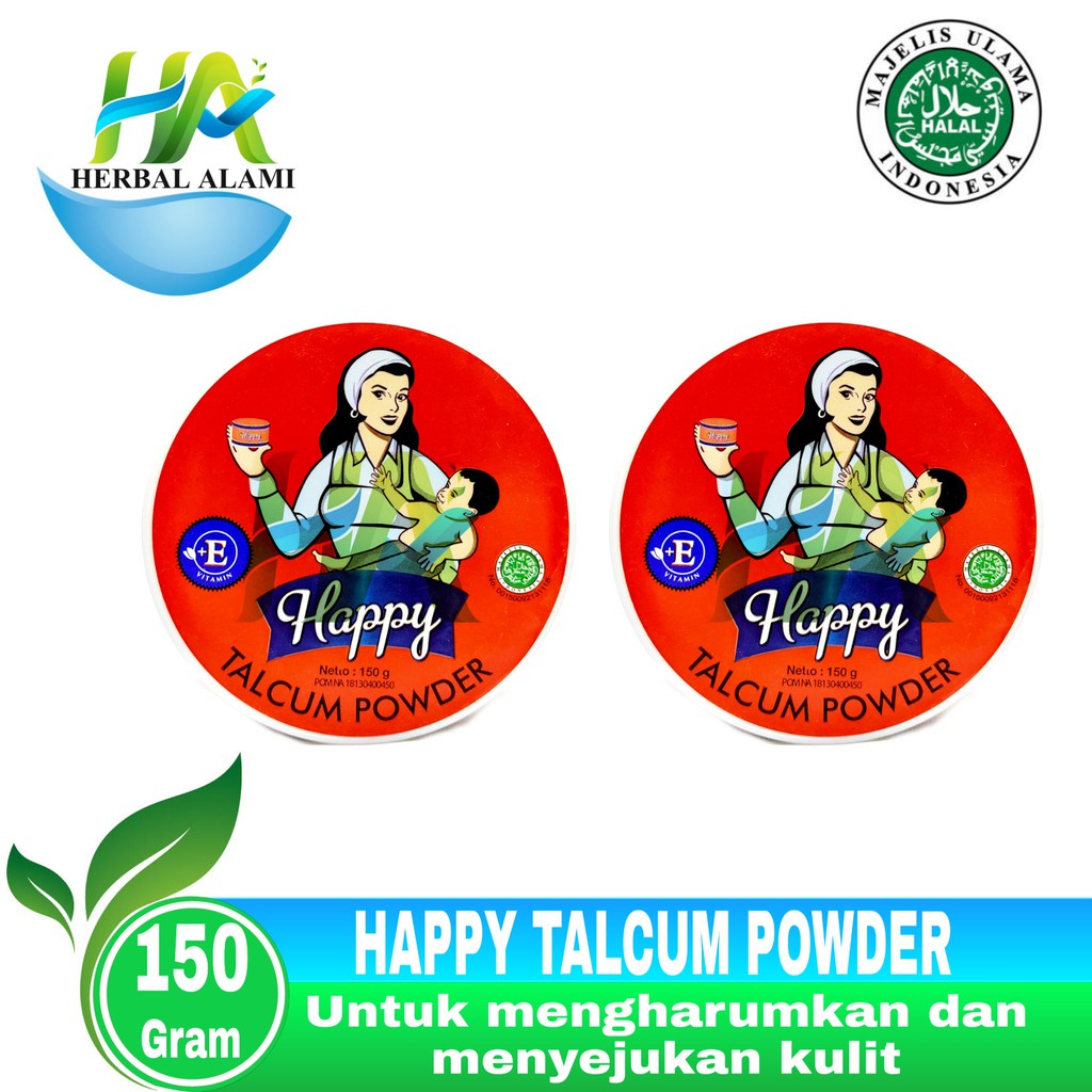 Bedak Happy Talcum Powder 150gram