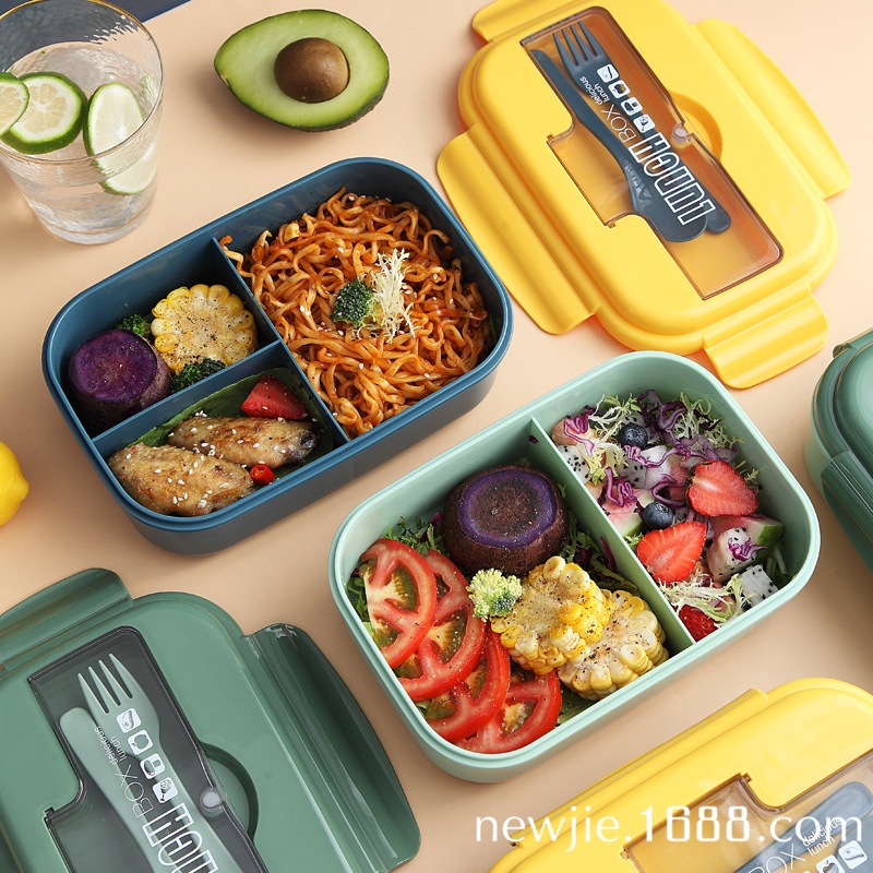 KOTAK MAKAN / TEMPAT MAKAN BENTO LUNCHBOX 3 SKAT BPA FREE 342 DELICIOUS LUNCH