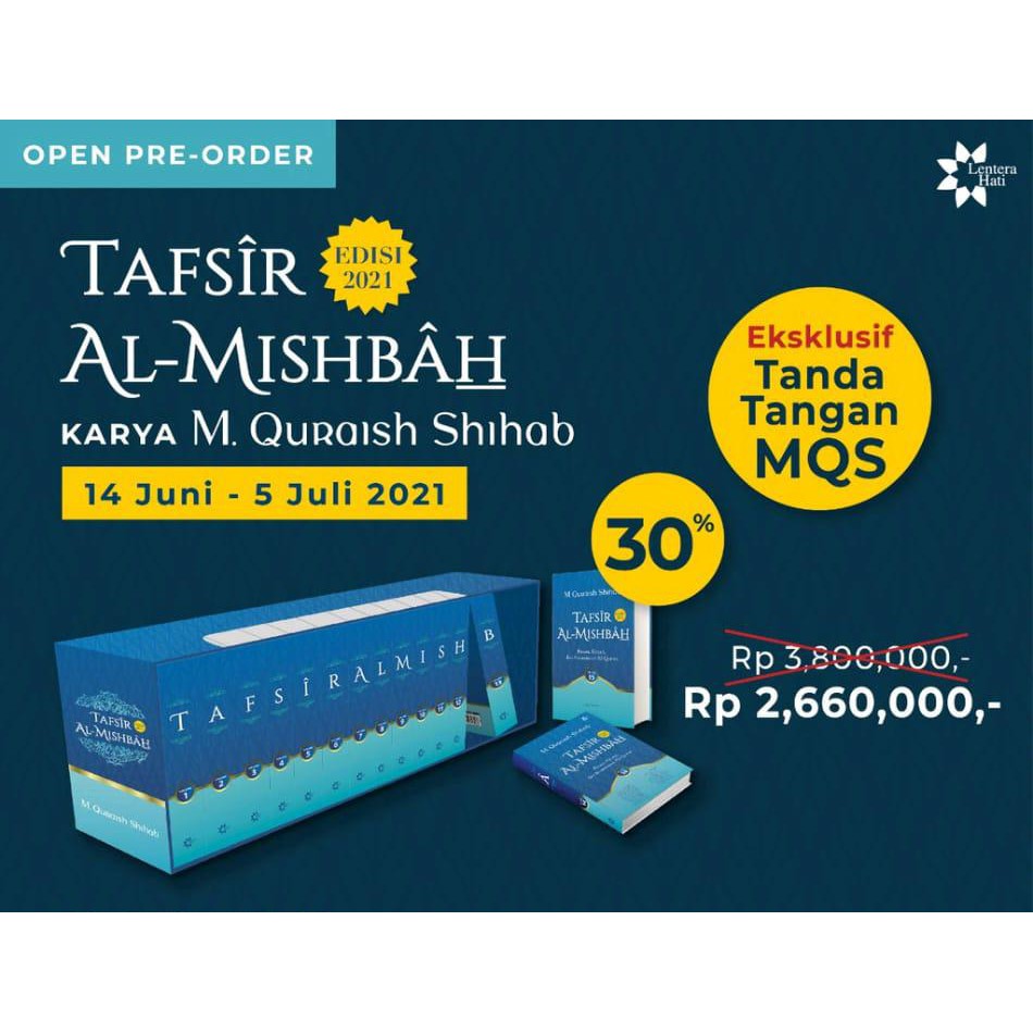 READY ! TAFSIR AL-MISHBAH KARYA M. Quraish Shihab