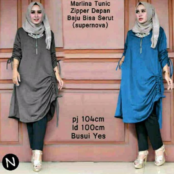 Fashion Wanita Baju Wanita Atasan Wanita Tunik Jumbo Diana Tunik