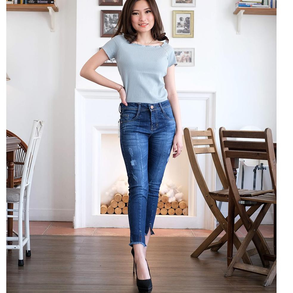 CLAW SLIT CELANA  JEANS  WANITA  Stretch BLUE JEANS  1151 