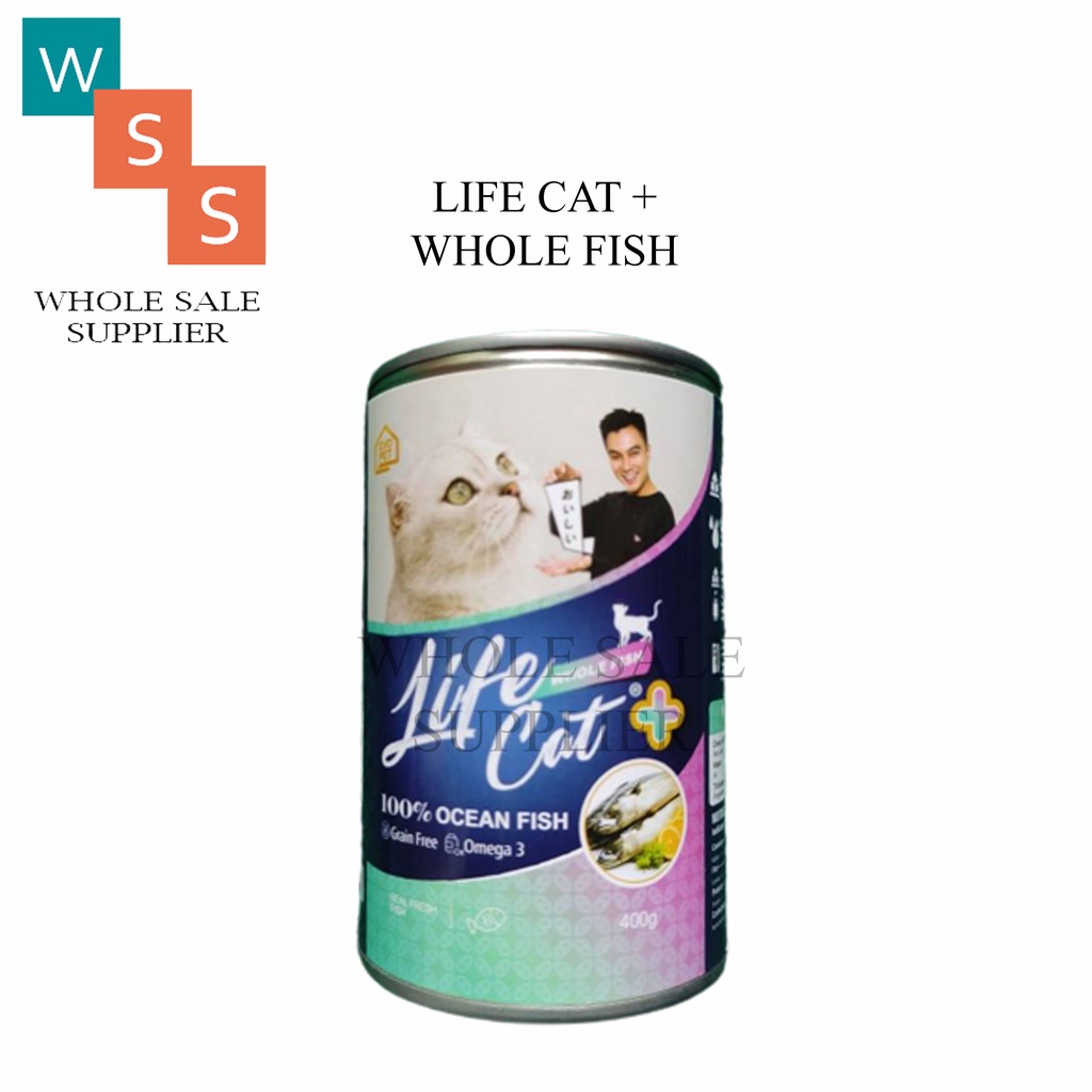 MAKANAN KUCING LIFE CAT WHOLE FISH KALENG 400 GR