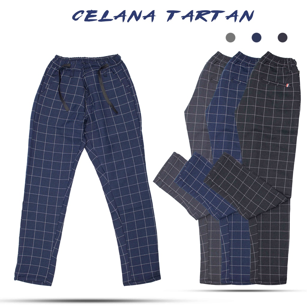 CELANA KOTAK KOTAK CELAN TARTAN PRIA CELANA CHINO PRIA CELANA PANJANG PRIA