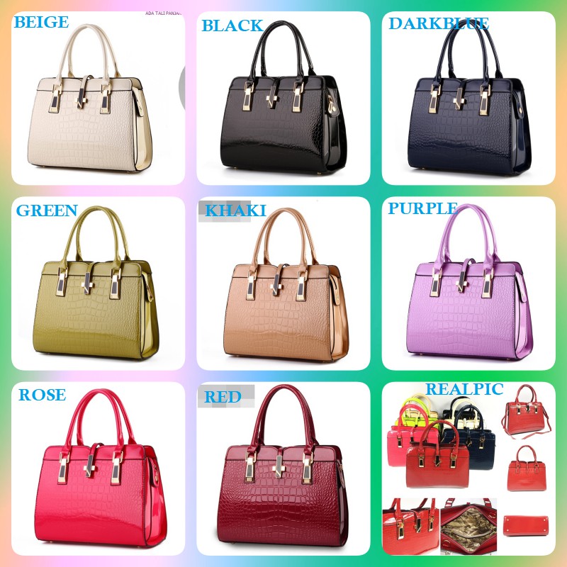 JK U067 PROMO TAS HANDBAG WANITA SELEMPANG IMPOR PESTA ELEGAN MOTIF CROCO TAS JINJING IBU IBU Y3702 C8436 Z9868 T040