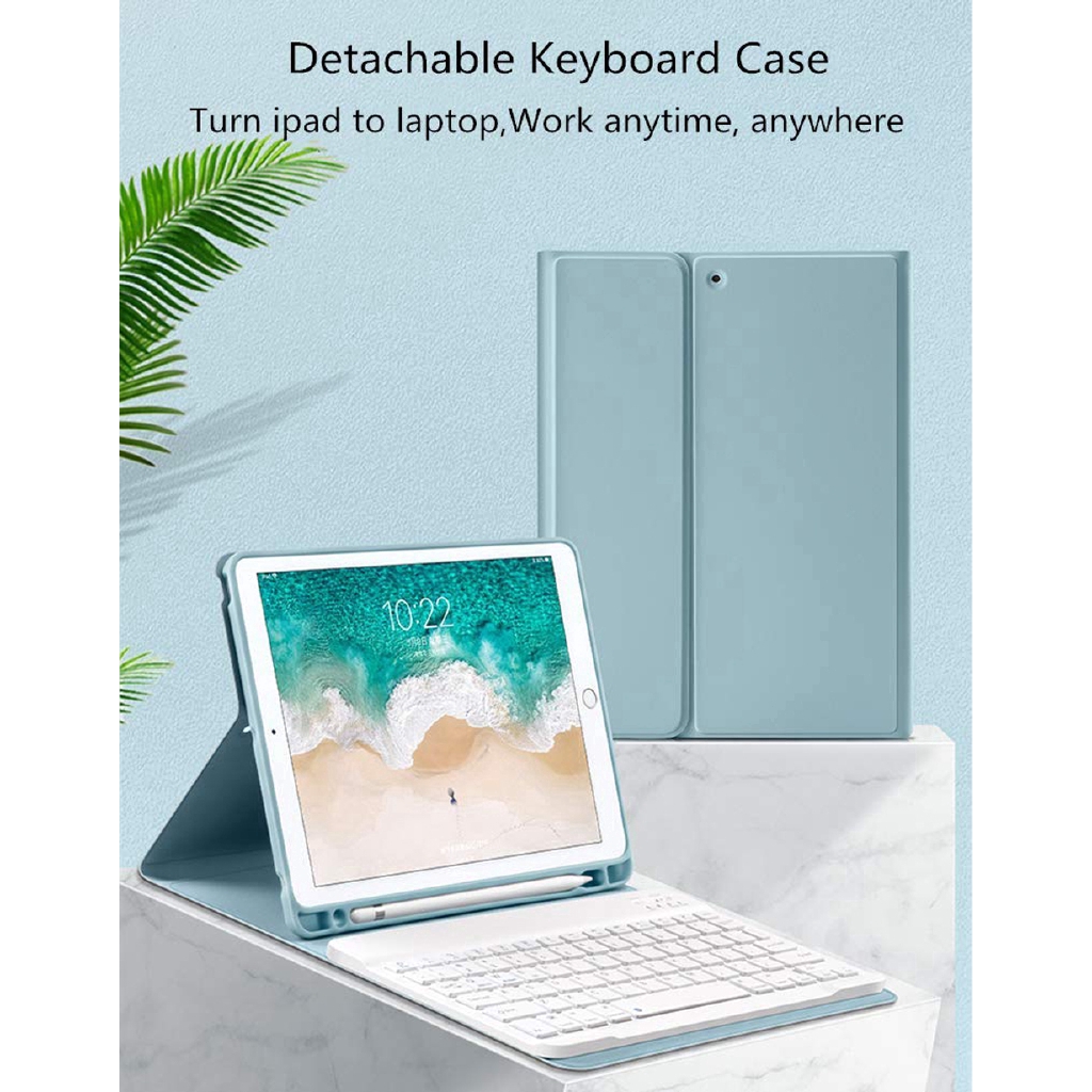 【Beli dua diskon 20%】 Goojodoq Casing Smart Keyboard Bluetooth Untuk For Ipad 10.2 2019 For Smart Phone