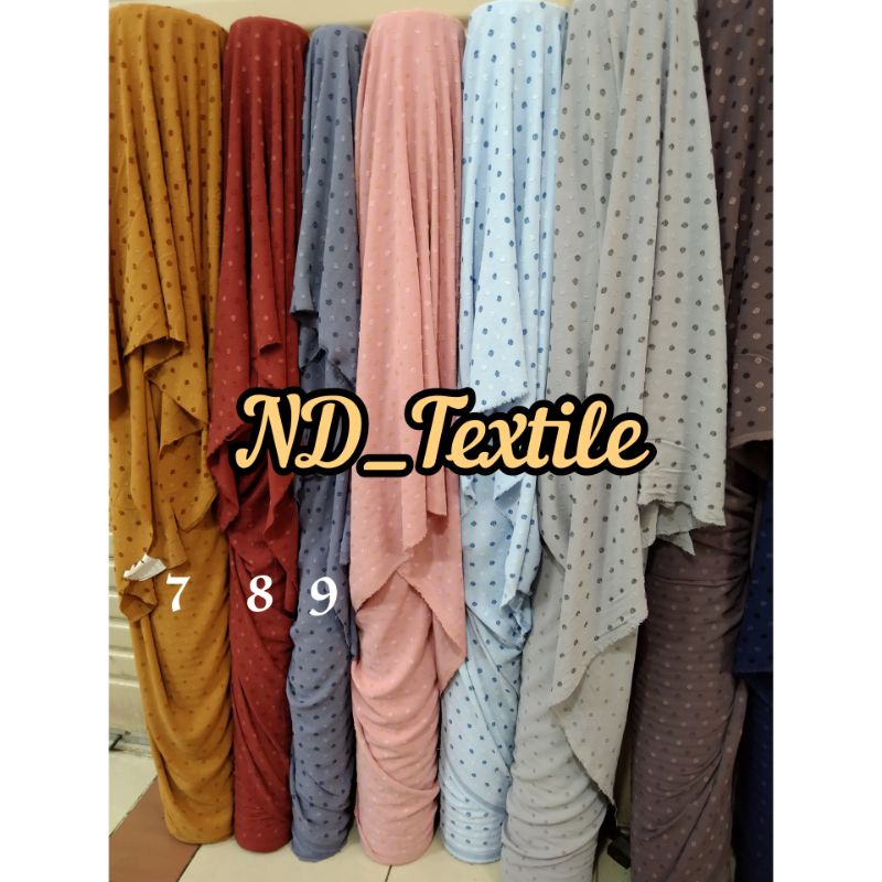 Kain CRINGKLE DOT/Katun/Harga Tertera 1/2(0.5)mtr