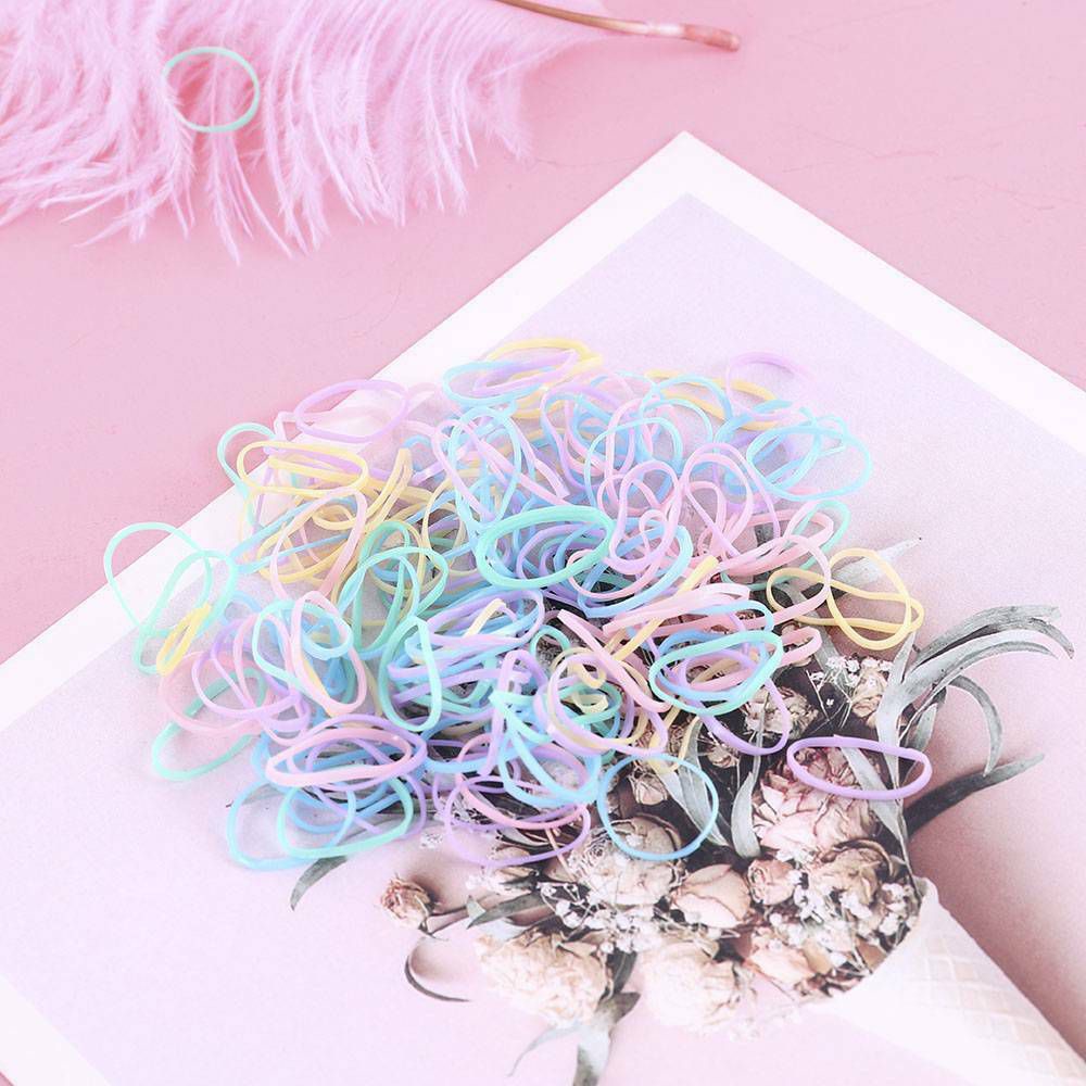 500pcs Children's Head Rope Baby Elastic Band Hair Ring Korean Hair Rope Girls