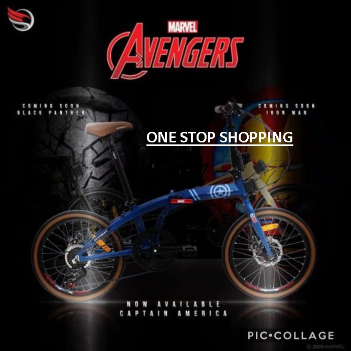 Sepeda Lipat Folding Bike 20 Ecosmo 7Speed Alloy Disc Brake