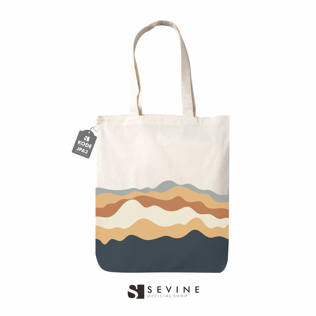 Sevine Tote Bag Resleting Drill Totebag Tas Laptop Wanita Japanese Pattren Art - JPA