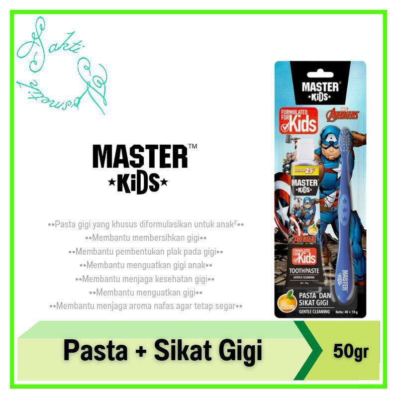 MASTER KIDS Pasta Dan Sikat Gigi 40+10g