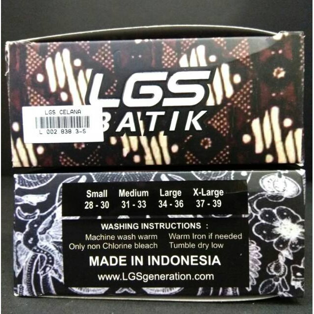 Celana Dalam LGS 838 ISI 3PCS|BRIEF LGS KARET MOTIF BATIK