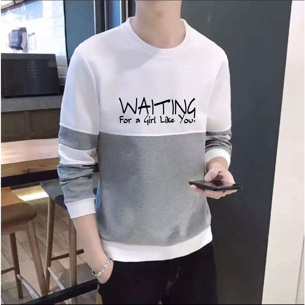 BS//COD//BAJU KAOS KOMBI WAITING// T-SHIRT LENGAN PANJANG FASHION PRIA//GOOD QUALITY