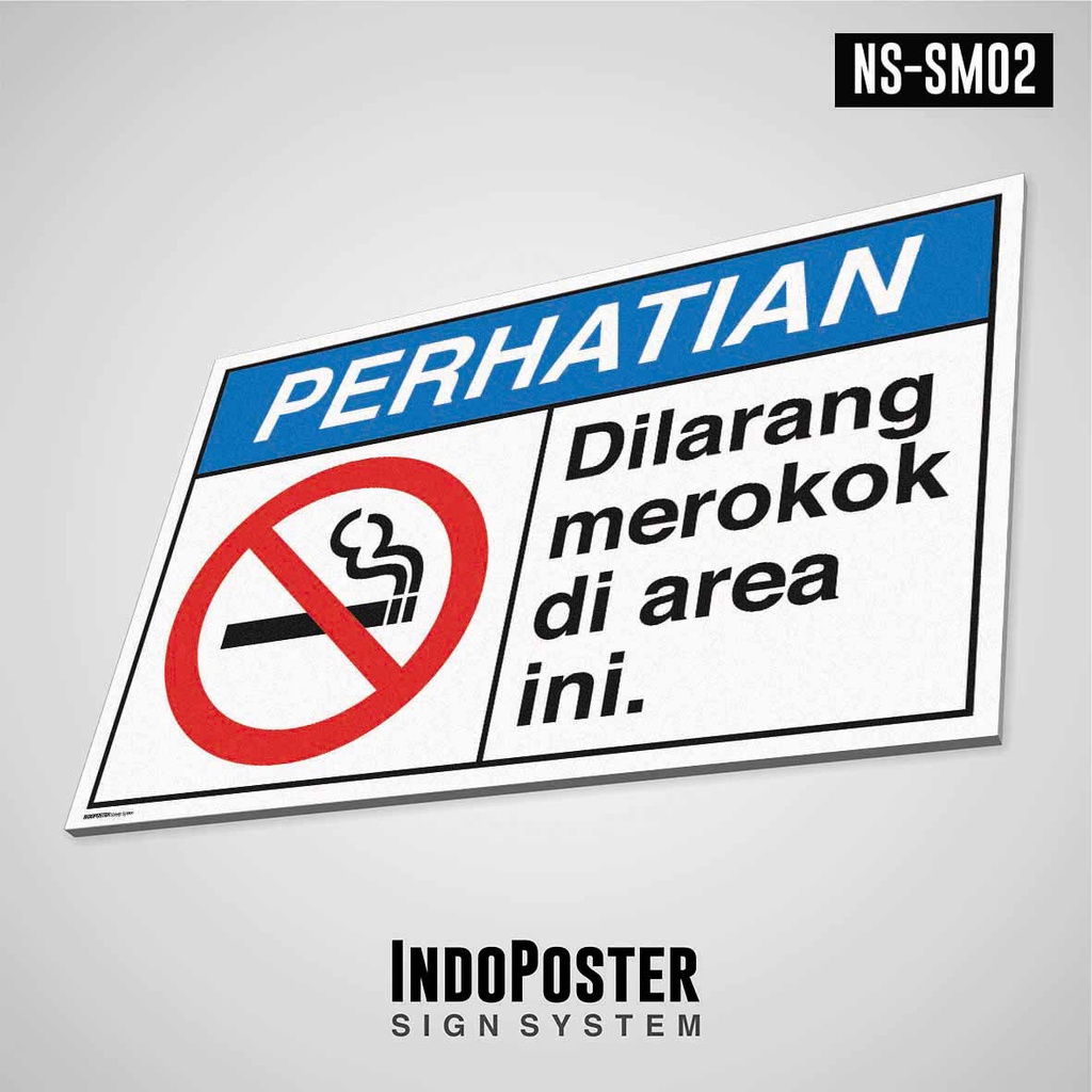 

Safety Sign Rambu K3 PVC ANSI Dilarang Merokok Di Area Ini