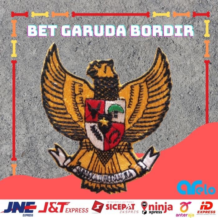 BADGE BED BET LOGO BORDIR LAMBANG LOGO GARUDA BORDIR