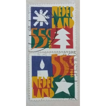 

Perangko Belanda 55 Cent Tahun 1994 December Stamps Set 2pcs