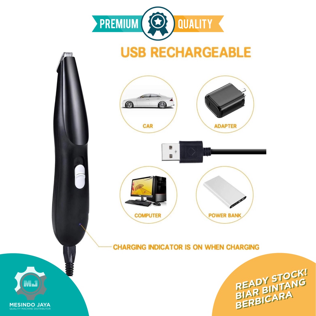 Alat Cukur Hewan USB + LED peliharan Pet Clipper anjing kucing paw clipper mini CUKURAN BULU PET PAW TRIMMER