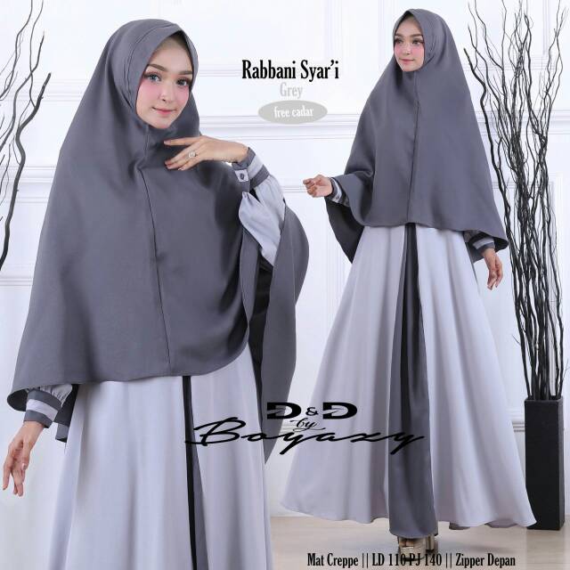 Gamis Muslimah set Rabbani Syari