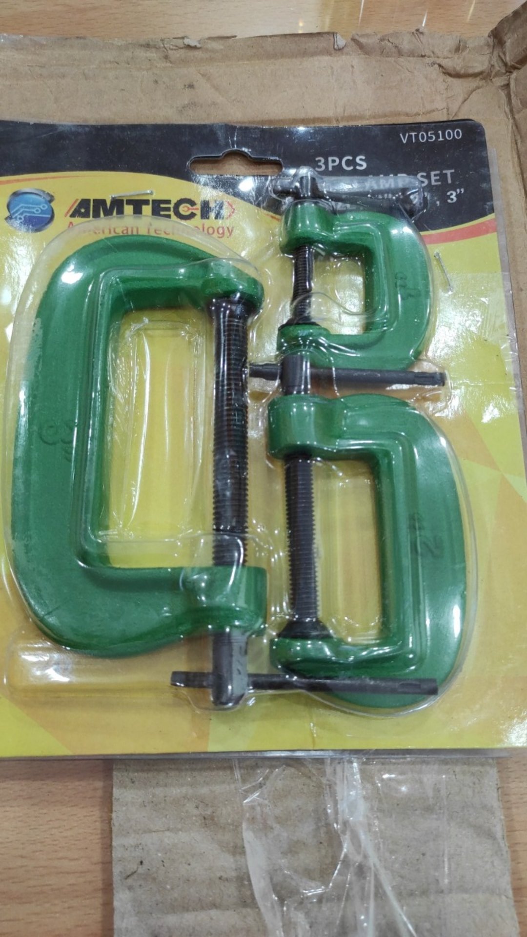 C Clamp Set 3 Pcs Starter Pack Klem C Set Ukuran 1” 2” 3” Inch Inci Catok C Set Penjepit Meja Tipe C