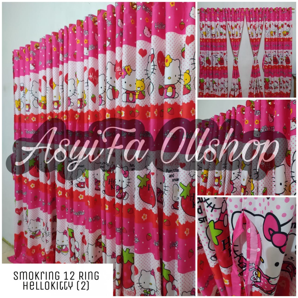 PROMO ! Gorden Smokring Karakter Ring 12 Bisa Jendela Karakter Hellokitty Garis  !