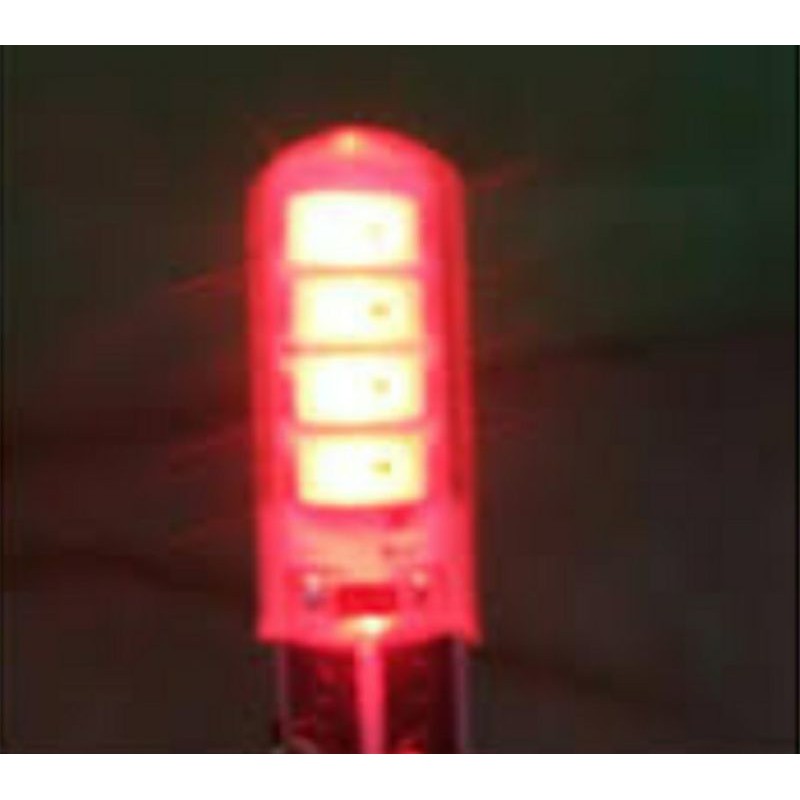 LAMPU LED SENJA / RITING MODE DIAM SOKET T10-Merah