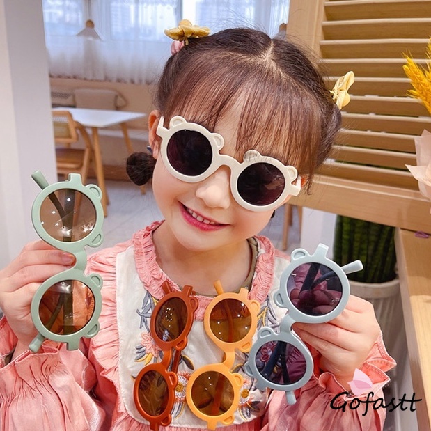 【NEW READY】 Kacamata Anak New Trend/Fashion Anak Terbaru Telinga Beruang High Quality Import L-4
