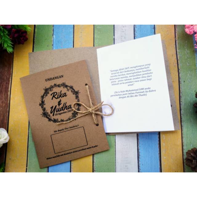 undangan pernikahan unik rustic