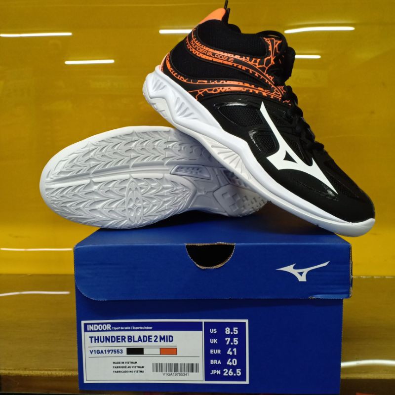 sepatu voli original mizuno thunder blade 2 mid