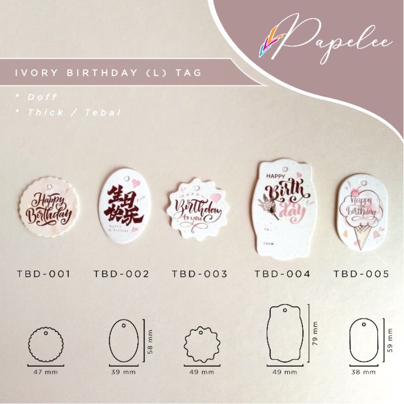 

Ivory Birthday Tag Girl / Tag Ulang Tahun / Tag Hampers