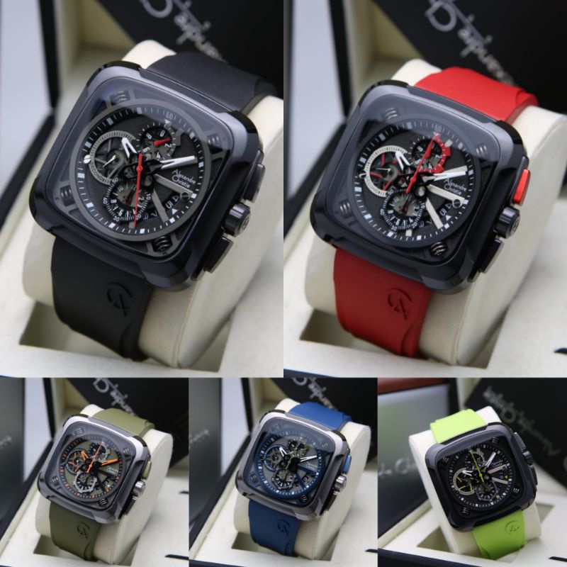 ALEXANDRE CHRISTIE PRIA AC6577 / AC 6577 RUBBER ORIGINAL GARANSI RESMI 1 TAHUN
