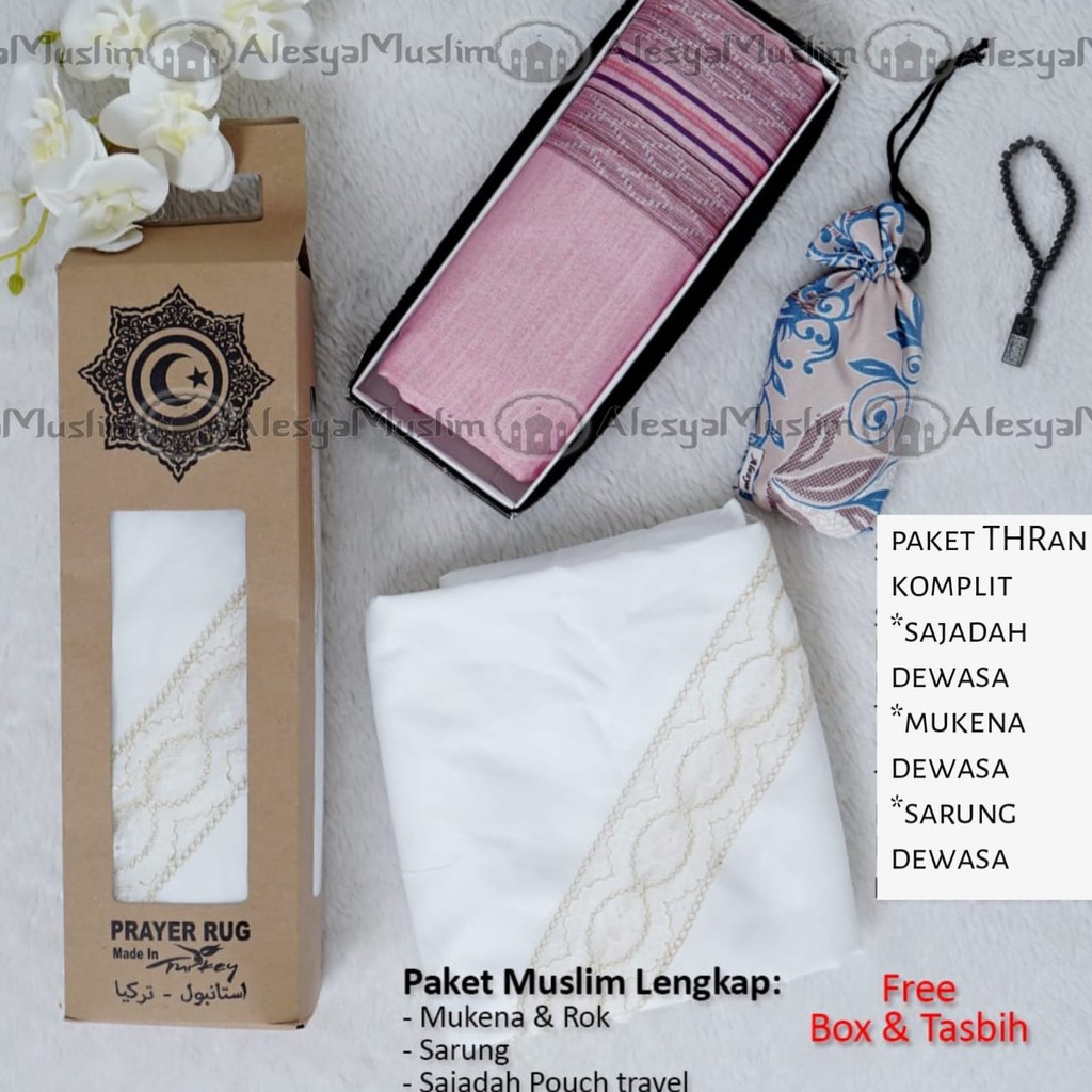 Hampers Souvenir Mukena Dewasa Sajadah Lengkap/Harga Grosir/Best Seller/Bisa Bayar di Tempat