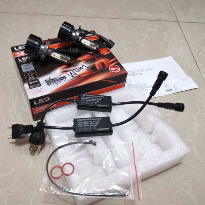 murah dan berkualitas OSRAM LED KIT H4 MOBIL LAMPU UTAMA LED 25 WATT GARANSI 1 THN