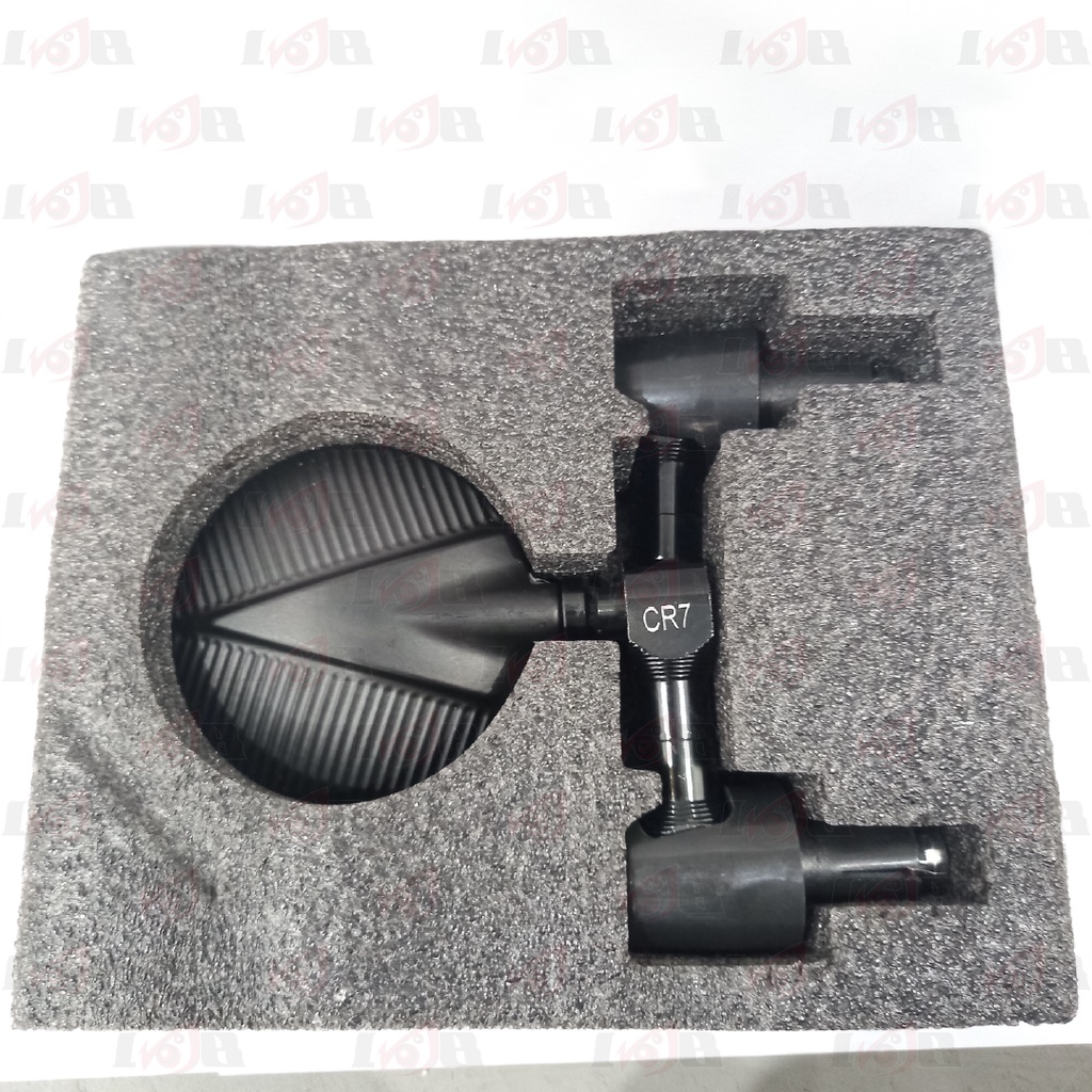 Spion Bandul Jalu Stang Besi Hitam Ring CnC Motor Universal Model Bulat PNP