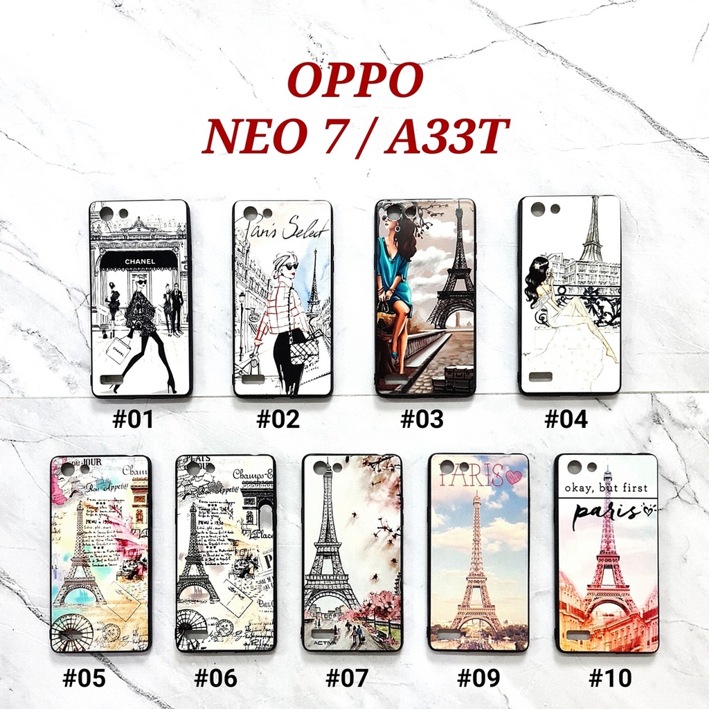 [ BUY 1 GET 1 FREE ] FPG - OPPO NEO 7 A33T NEO 9 A37 A39 A57 A71 A83 F1 A35 F1 PLUS F1S A59 F7 | PARIS GLOSS Soft Hard Case Eiffel UV