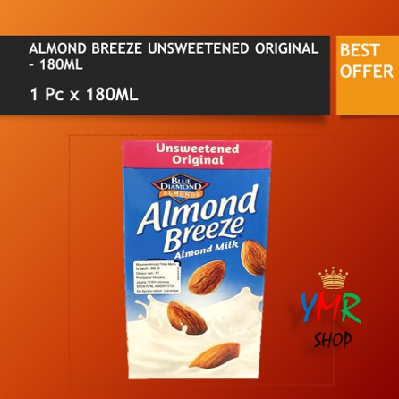 Susu Blue Diamond Almond Breeze 180ML Milk Coklat Unsweetened Latte Vanila Original