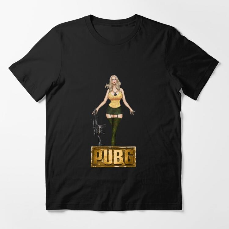 Kaos Custom PUBG Girl with AR 15 and Granate