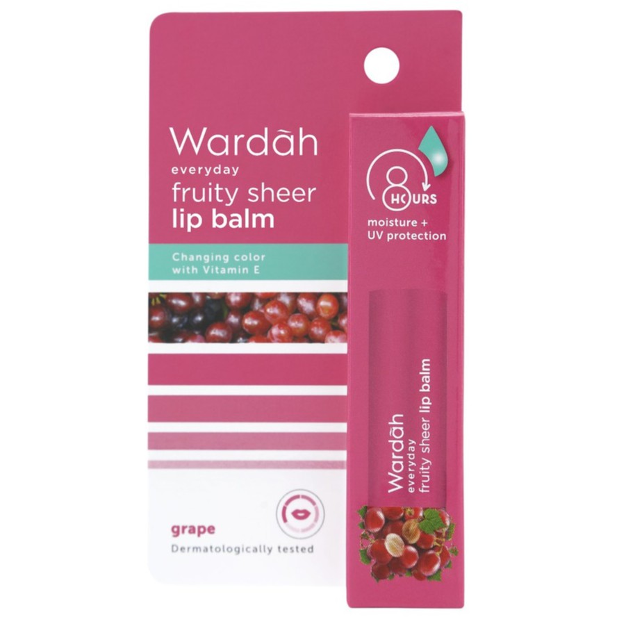 WARDAH Fruity Sheer Lip Balm Grape 4gr