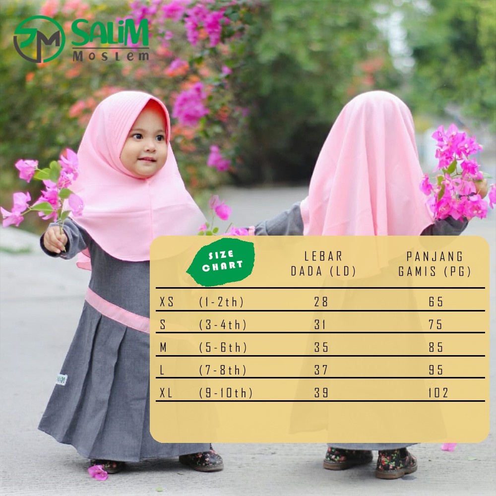 Salim Moslem -Busana Muslim/Gamis Syari Set Kerudung Supernova Mix Wolfis 1-10 th Original