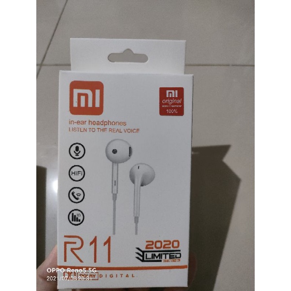 Earphone Headset Handfree VIVO R11 Original Jack3.5mm / Headset Vivo Original