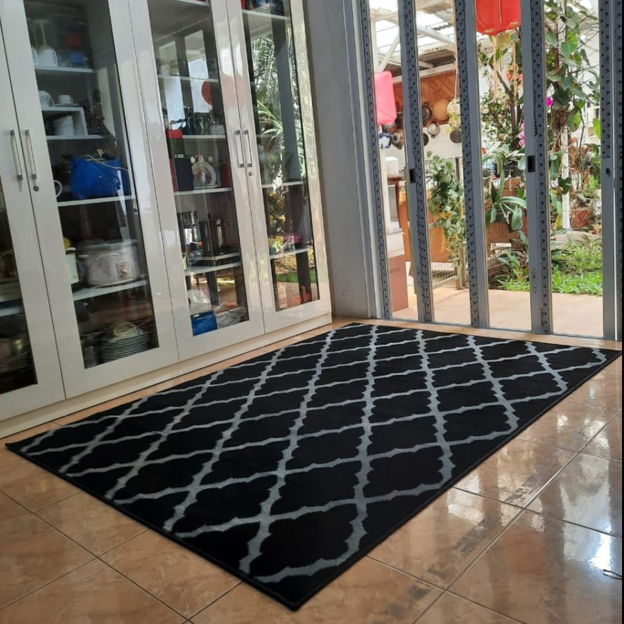 MAROC Karpet Lantai 160x210 Midnight Monokrom - Midnight 13-1