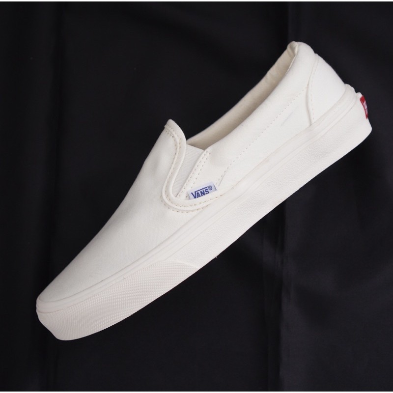 slip on white leather