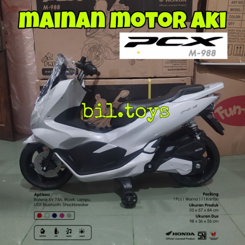 MOTOR AKI ANAK PMB 988 HONDA PCX PMB M988 MAINAN KENDARAAN TUNGGANG ANAK HONDA PCX LISENSI KADO ANAK